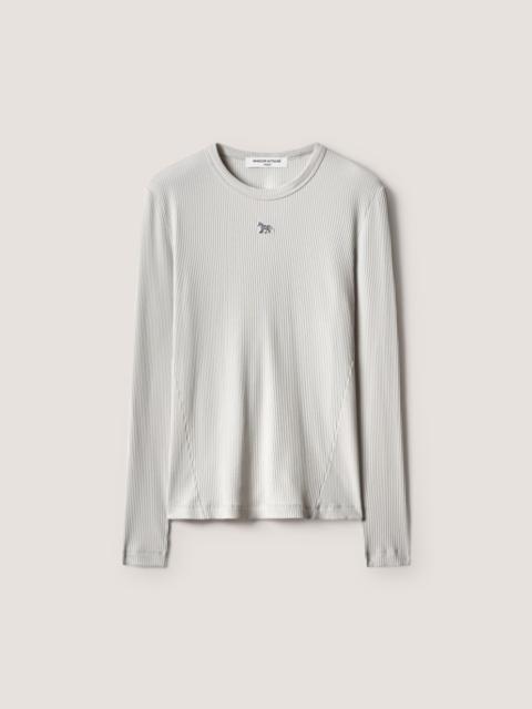 Maison Kitsuné BABY FOX LONG SLEEVE RIBBED TEE-SHIRT