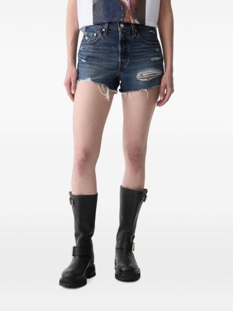 Levi's 501 distressed-effect denim shorts