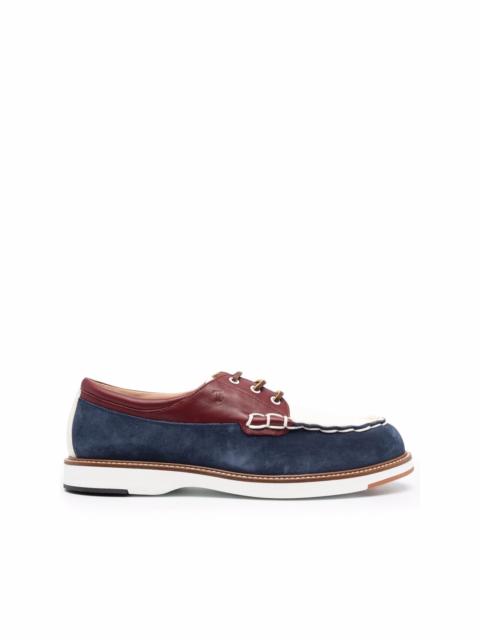 Tod's colour block lace-up shoes
