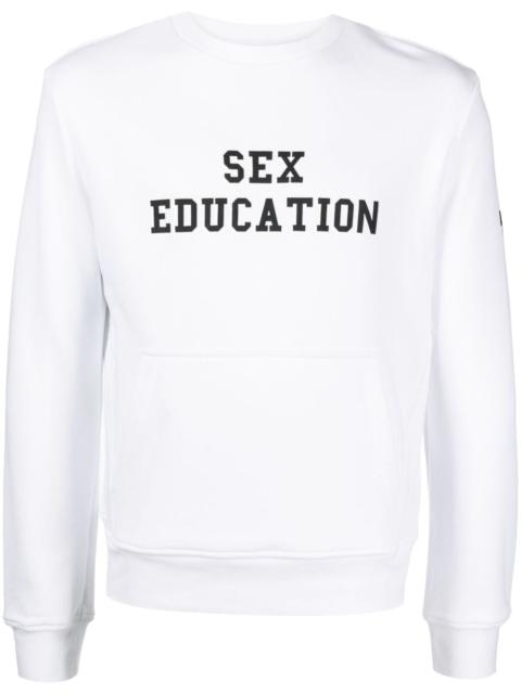 text-print crew-neck sweatshirt