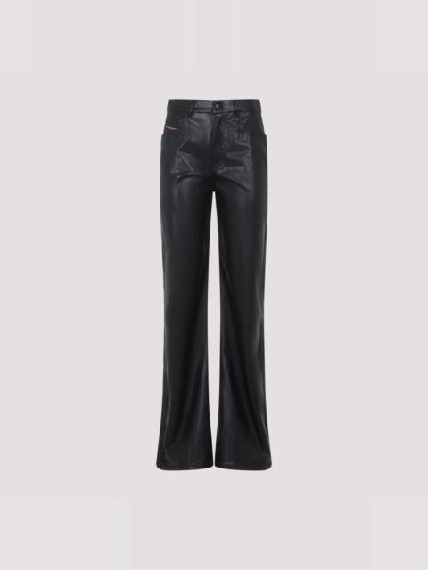 Diesel P-lain Eco Leather Pants Black Polyester