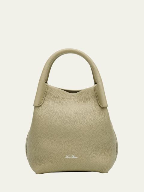 Loro Piana Bale Micro Grain Leather Crossbody Bag