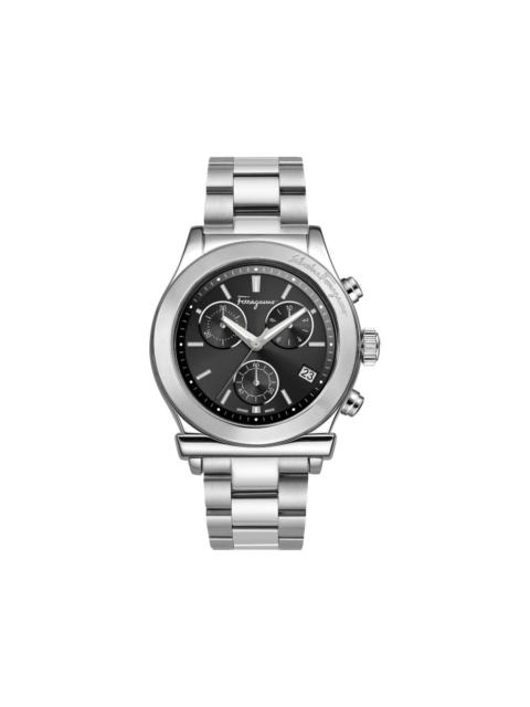 FERRAGAMO Chronograph stainless steel 42mm
