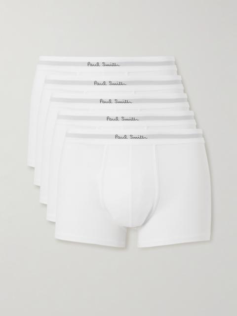Paul Smith Five-Pack Stretch Organic Cotton-Jersey Boxer Briefs