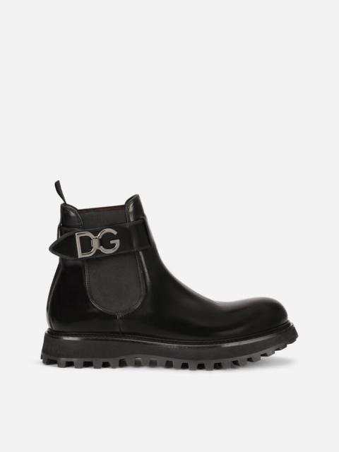 Dolce & Gabbana Brushed calfskin ankle boots with extra-light sole