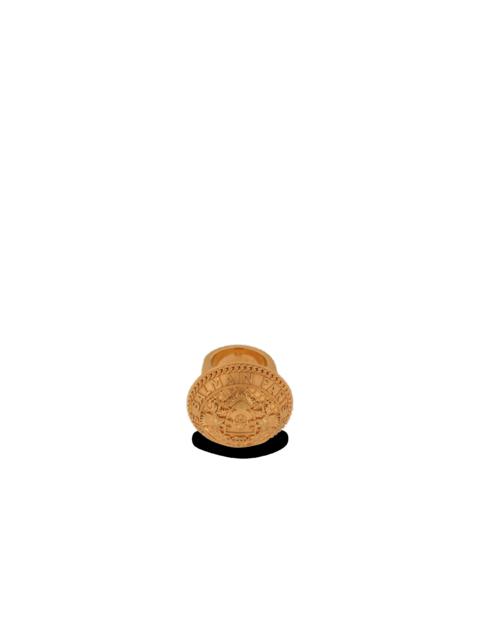 Gold-tone brass Coin ring