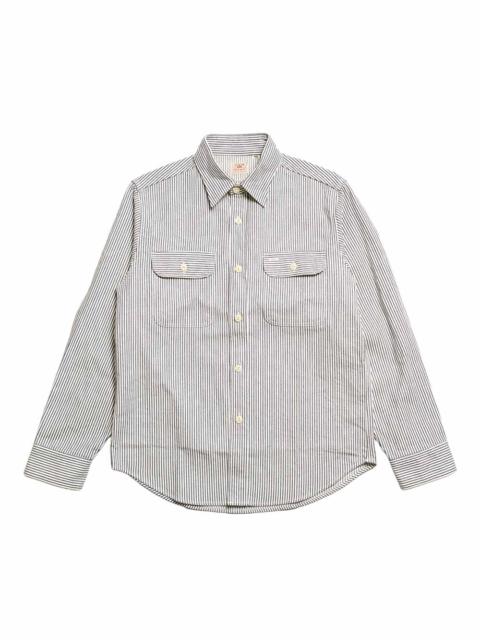 SUGAR CANE Hickory Stripe L/S Work Shirt - SC27853