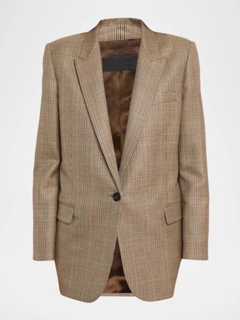 NILI LOTAN Bethany Prince Of Wales Check Wool Straight-Leg Pants