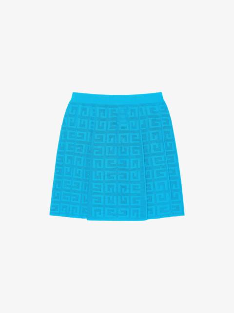 PLEATED SKIRT IN 4G JACQUARD