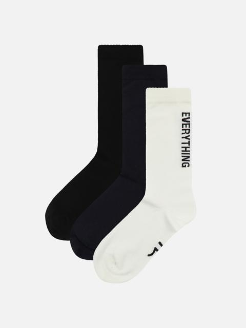 EVISU THREE-PACK ALL EVISU EVERYTHING JACQUARD LONG SOCKS