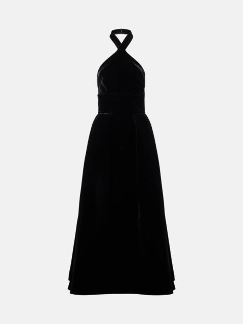 ELIE SAAB Halterneck velvet gown