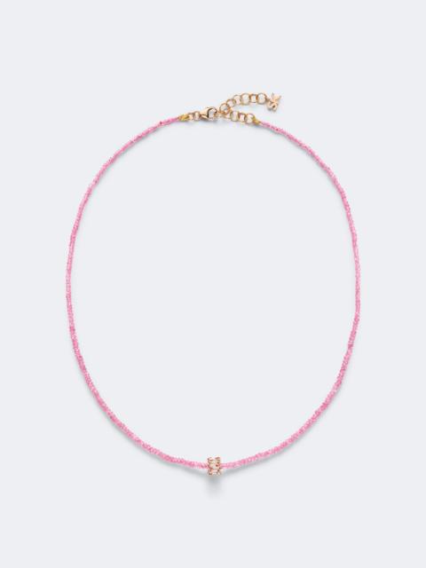 SUZANNE KALAN Infinite 18kt rose gold beaded necklace with spinels and diamonds