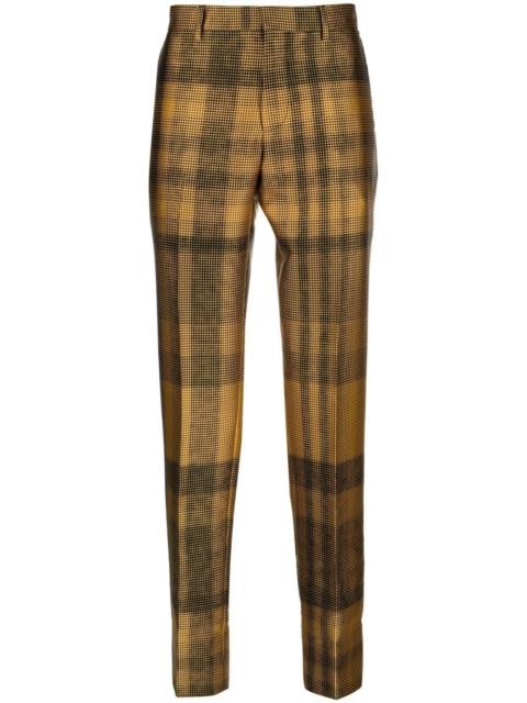 Moschino check-pattern tapered trousers