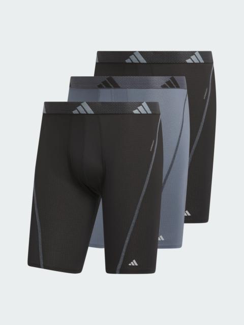 adidas Performance Mesh Graphic Long Boxer Briefs 3-Pack