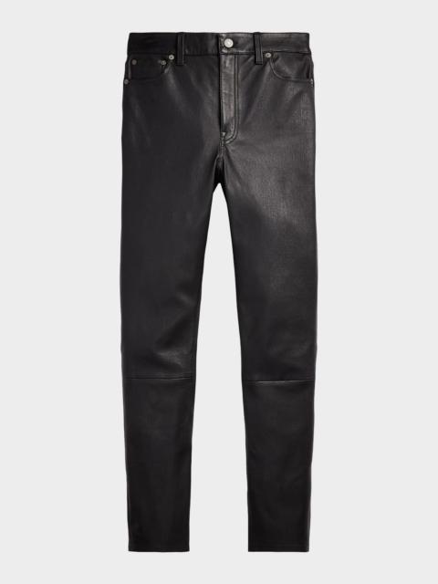 Polo Ralph Lauren Lambskin 5-Pocket Super-Slim Pants