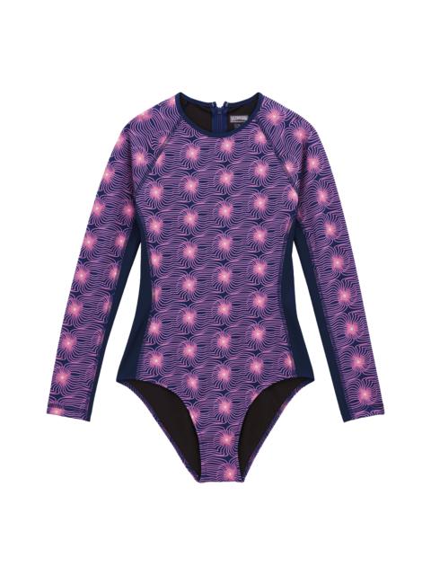 Vilebrequin Women Long Sleeves One-Piece Rashguard Hypno Shell