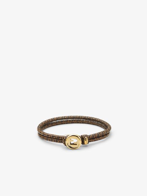 FENDI EverRound Fendi Bracelet Leather bracelet with iconic FF motif