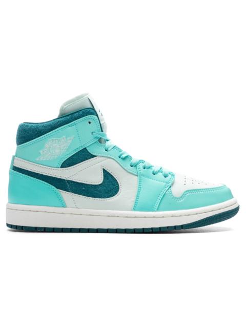 Jordan WOMEN'S AIR JORDAN 1 MID SE - BLEACHED TURQ/SKY J TEAL/BARELY GREEN