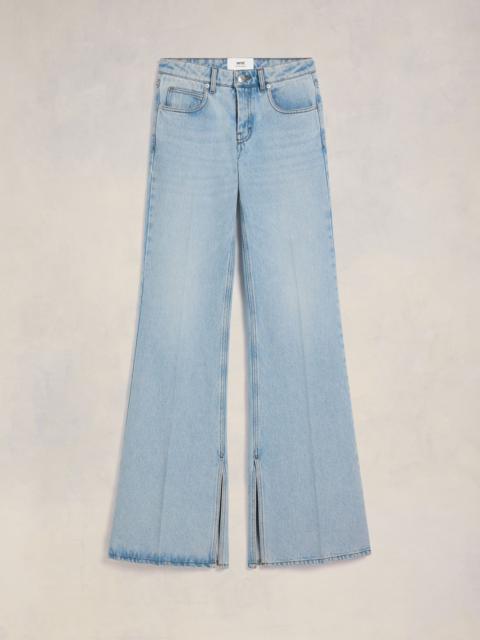AMI Paris Slitted Flare Fit Jeans