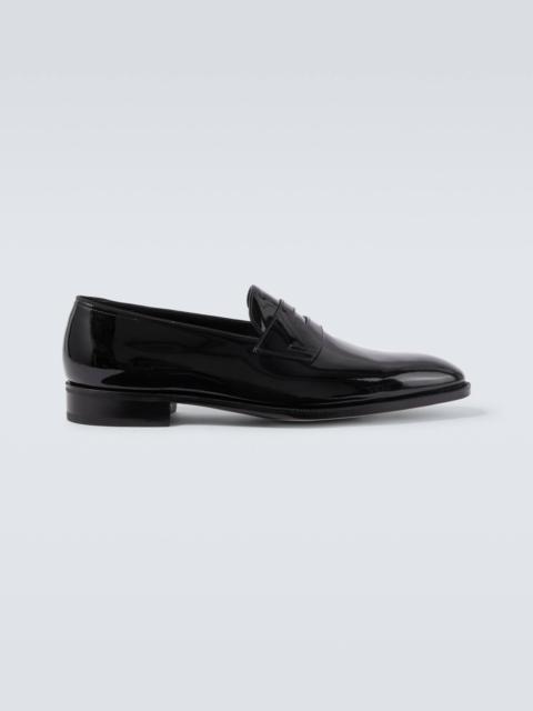 John Lobb Jamie patent leather penny loafers