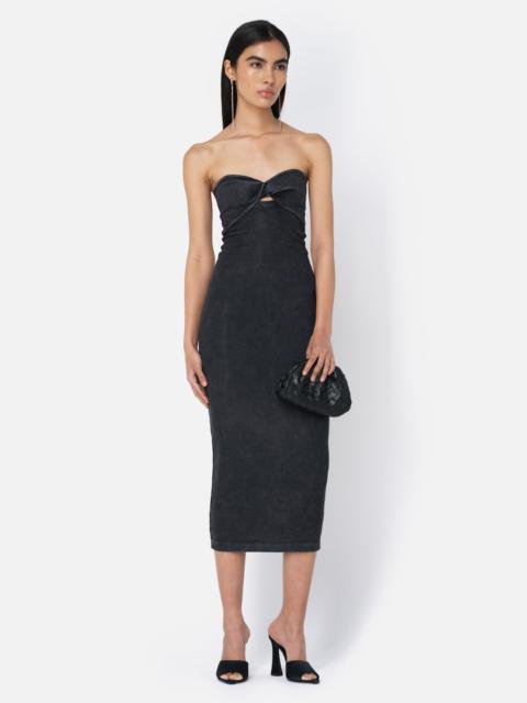 John Elliott MINERAL WASH GEMINI RIB TWIST DRESS