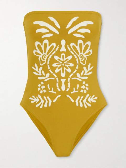 ERES Maharani Strapless Printed Swimsuit