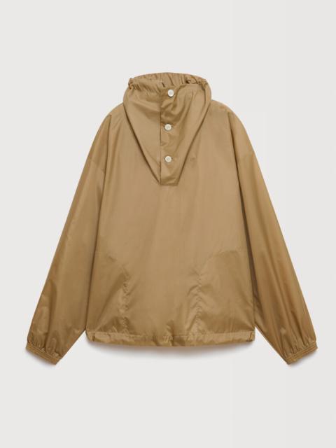 Marni BEIGE NYLON JACKET WITH FUNNEL NECK