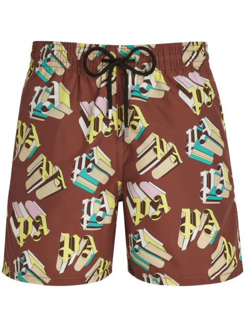 Vilebrequin Men Swim Trunks Monogram 3D - Vilebrequin x Palm Angels
