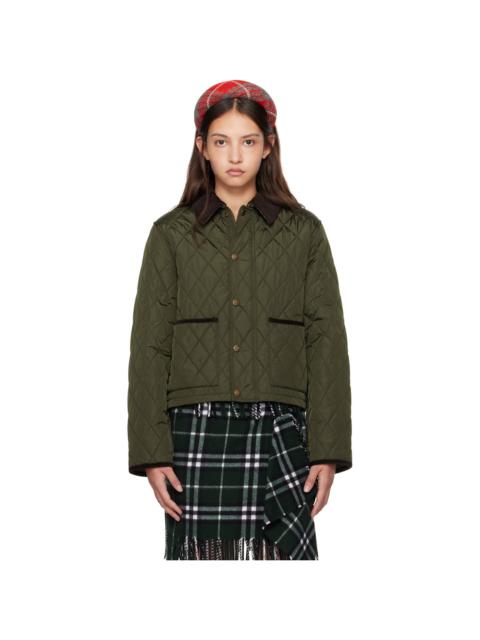 Burberry Khaki Short Quilted Jacket