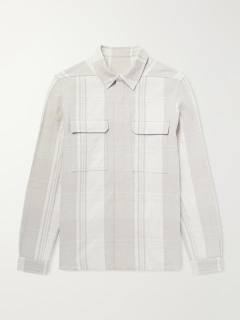 Rick Owens Striped Cotton and Wool-Blend Flannel Overshirt
