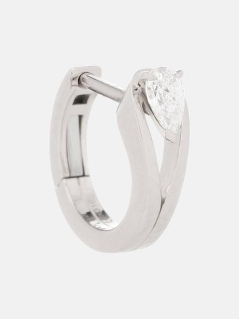 REPOSSI Serti Inversé XS 18kt white gold single earring with diamond