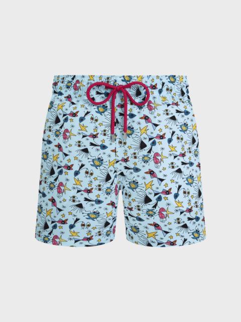 Vilebrequin MEN STRETCH SHORT SWIM TRUNKS AQUATIC CARNIVAL