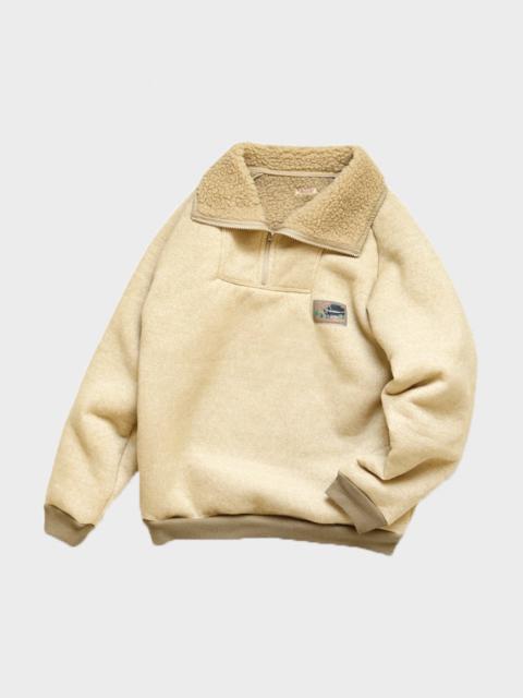 Kapital BOA Fleece ZIP ALPINE Pullover - Ecru