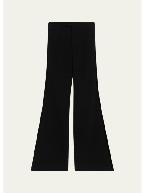 Sergio Hudson Velvet Stripe Crepe Trousers