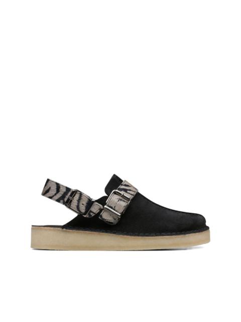 Clarks Originals Trek "Zebra Print" mules