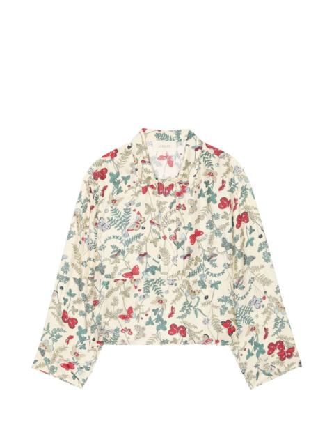 THE GREAT. The Meadow floral top