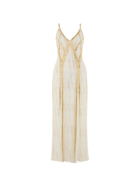 Temperley London Viola bead-embellished midi dress