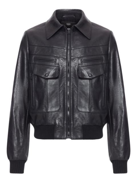 AMIRI multi-pockets leather jacket
