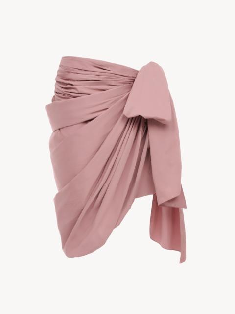 Chloé KNEE-LENGTH WRAP SKIRT IN TECHNICAL SATIN
