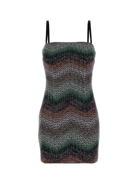 Missoni Embroidered Viscose Blend Mini Dress Abiti