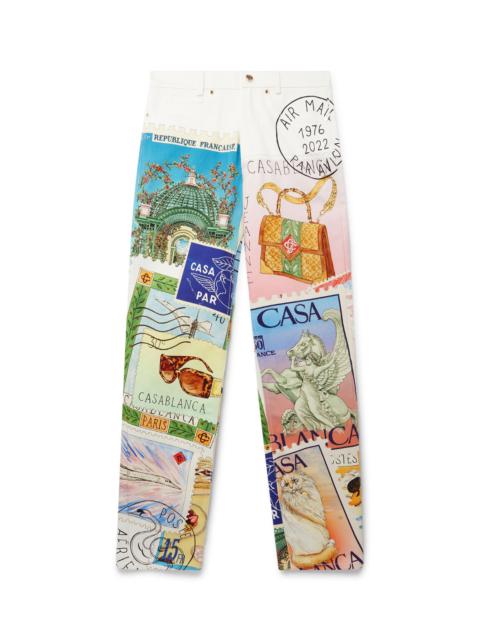 CASABLANCA Souvenirs De Vacances Printed Straight Leg Jeans