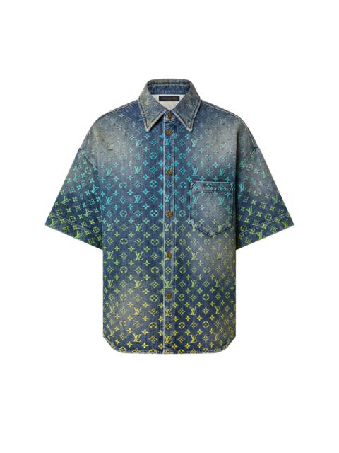 Louis Vuitton Rainbow Monogram Short-Sleeved Denim Shirt
