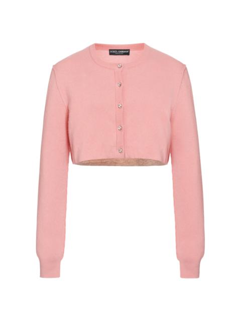 Dolce & Gabbana Cinched Cashmere Cardigan pink