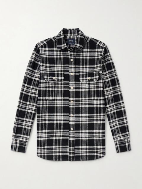 Drake's Checked Cotton-Flannel Shirt