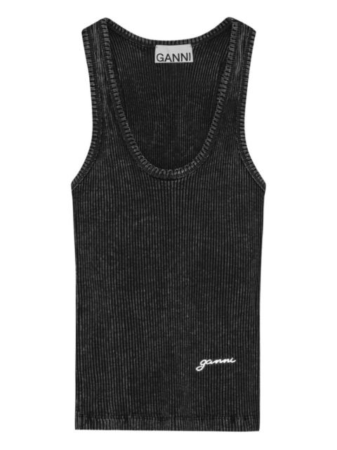 GANNI ribbed tank top