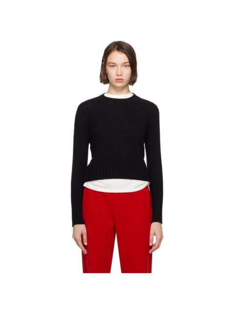 Black Shrunken Crew Sweater