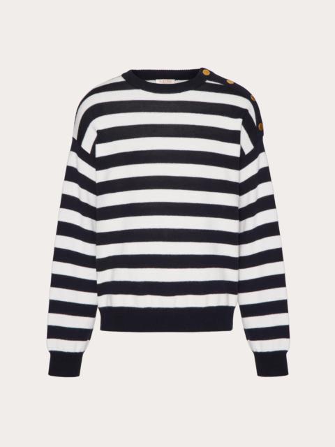 WOOL AND COTTON CREWNECK SWEATER