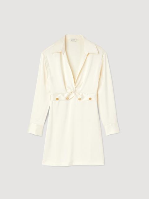 Sandro Short satin-effect dress