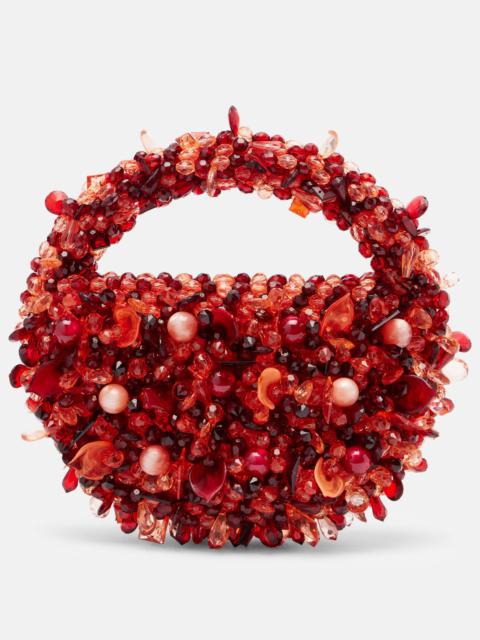 CLIO PEPPIATT Coral Mini embellished tote bag