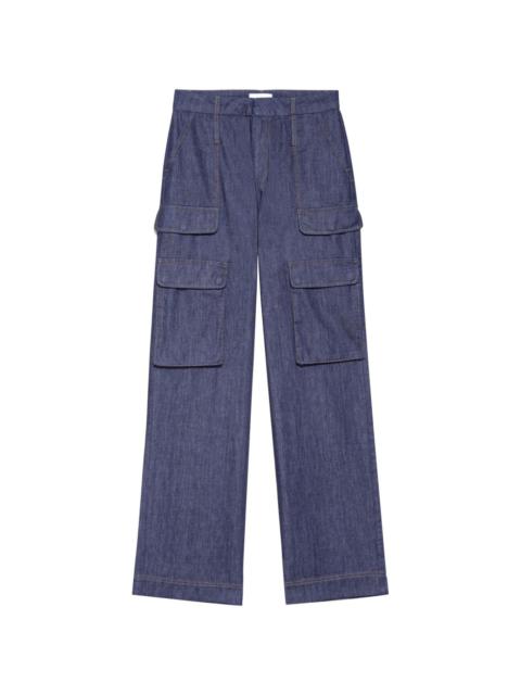 straight-leg cargo-pocket trousers